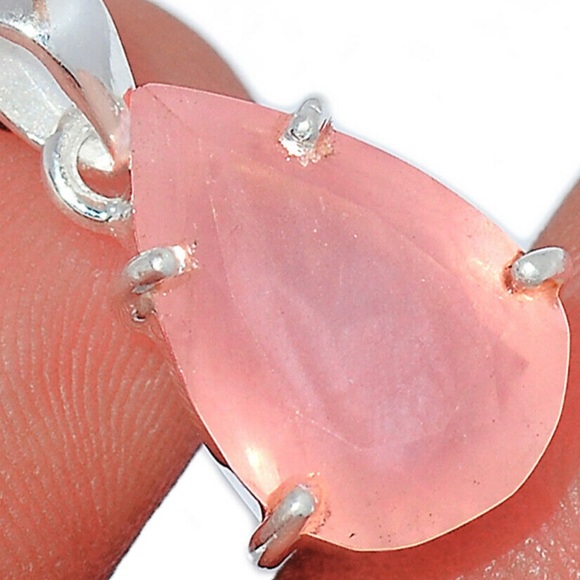 Genuine Morganite Sterling Silver pendants - Picture 2 of 6